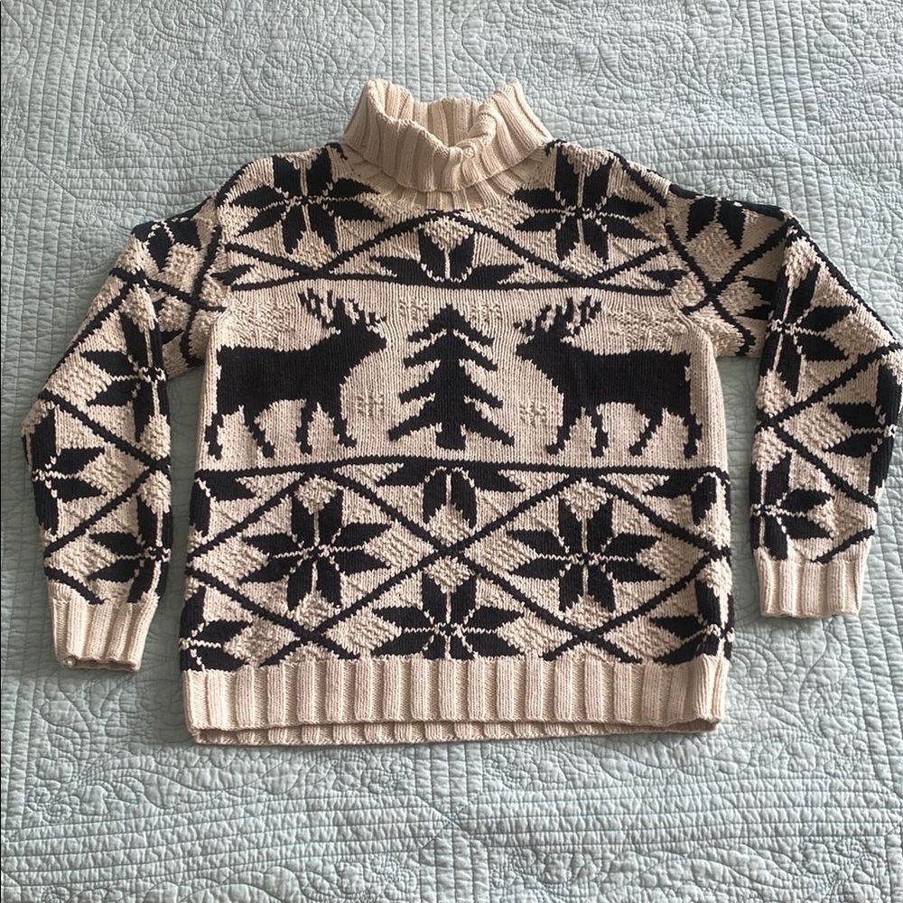 Lauren Ralph Lauren Hand Knit Turtleneck Sweater - Silk/Linen Blend